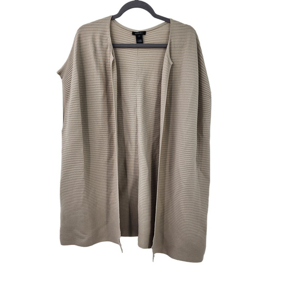Lafayette 148 Ribbed Sleeveless Sweater Cardigan Small‎ - Picture 1 of 12